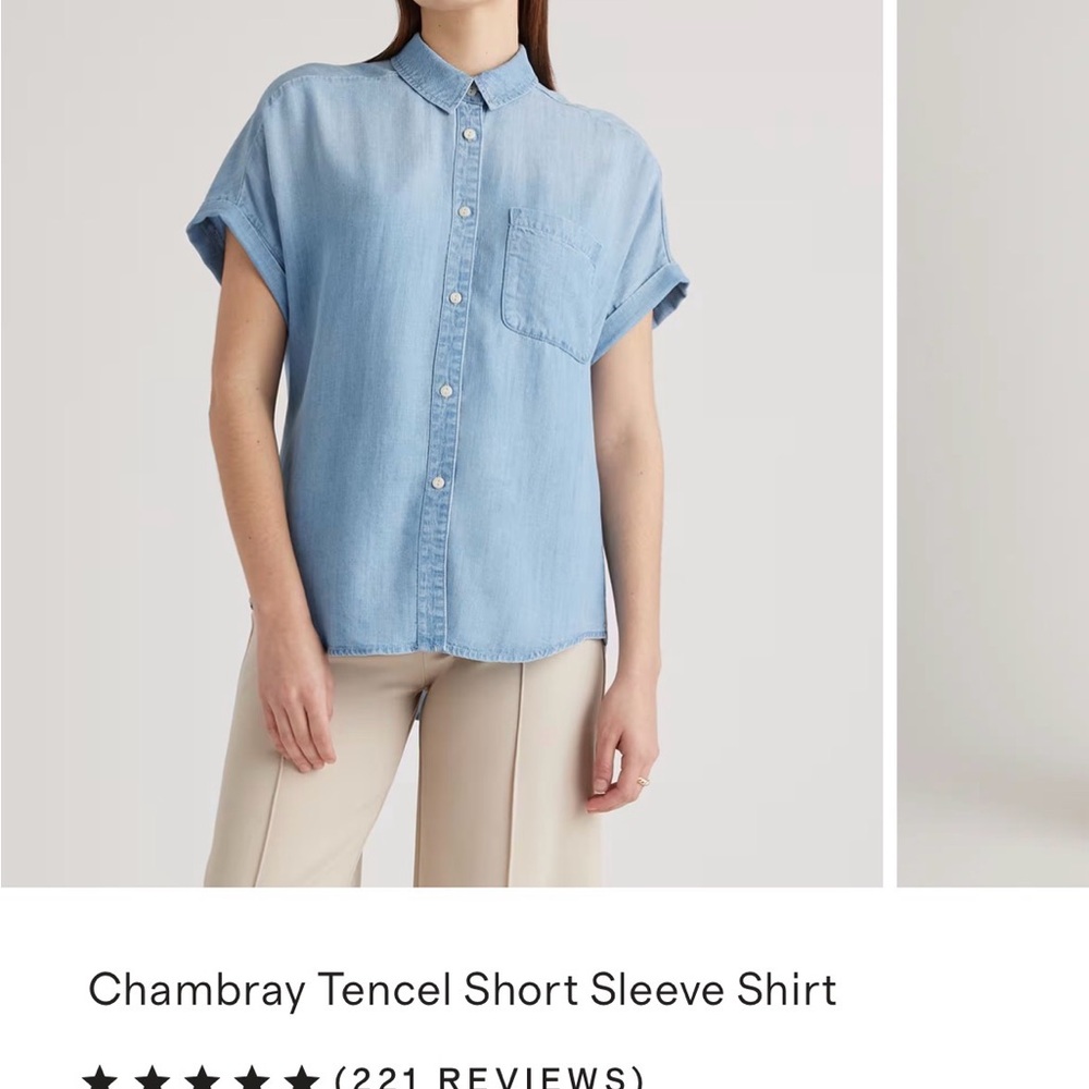 Quince Light Blue Button Down Shirt